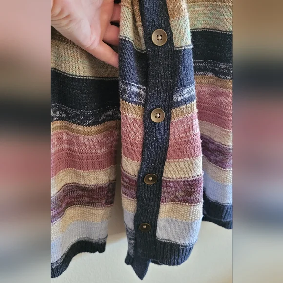 Chaps Boatneck Pullover Knit Sweater Top Women's Petite XL, Cream, Navy and Pink - Picture 2 of 8